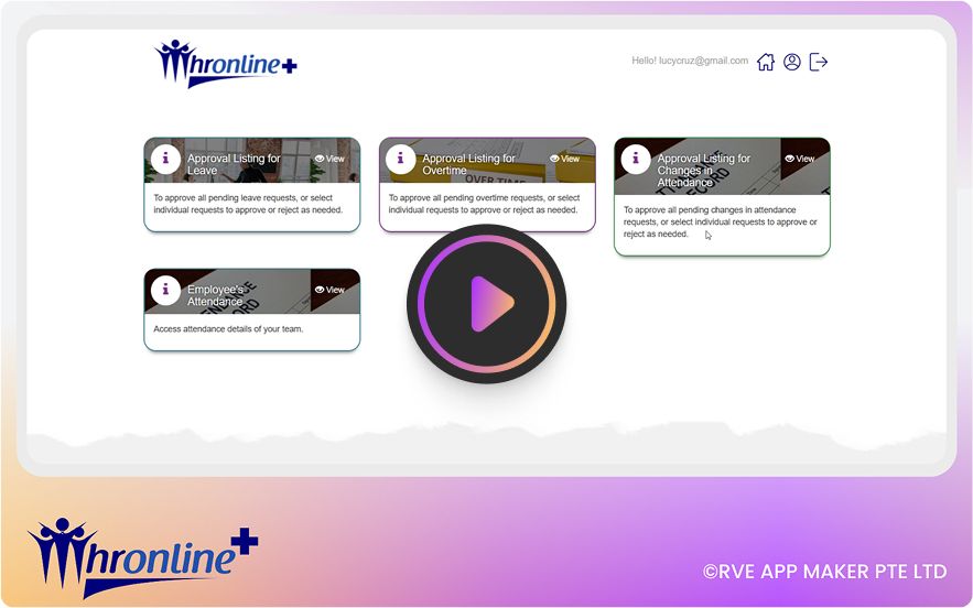 HROnline+ App Interface
