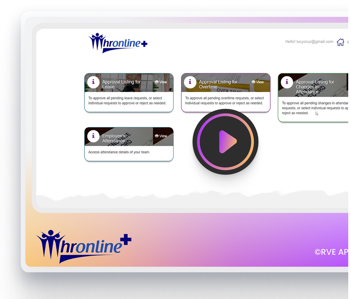 HROnline+ App Interface