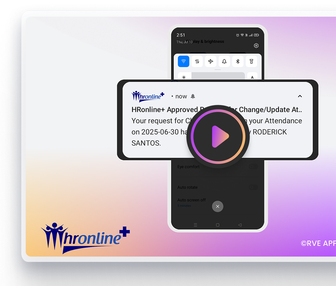 HROnline+ App Interface