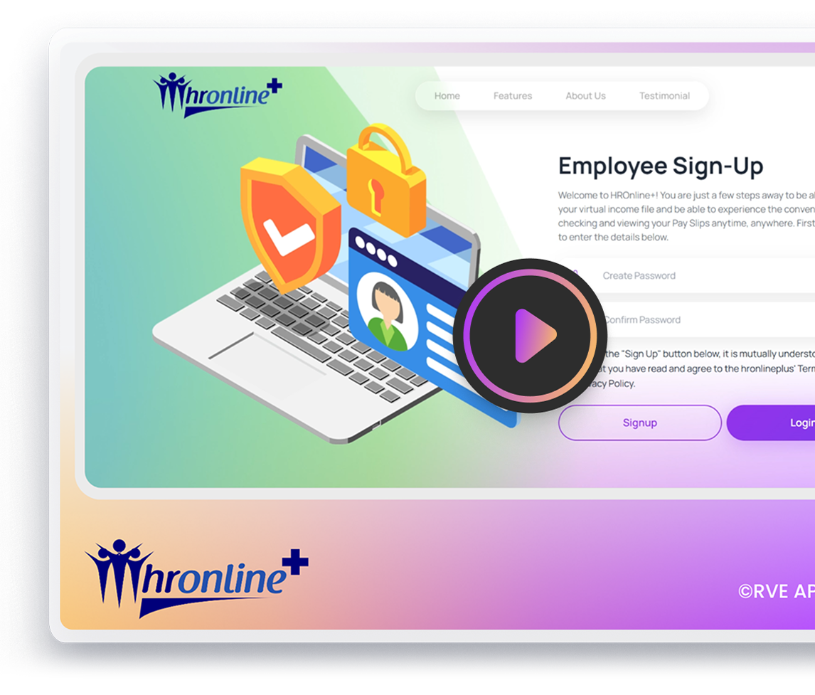 HROnline+ App Interface