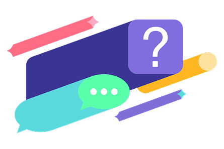 Chat bubble with question mark, Digital support or frequently asked questions