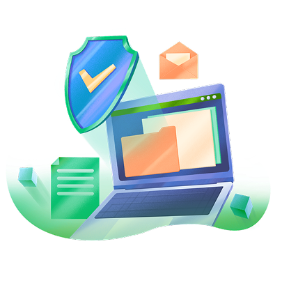 Data security icon representing protection of sensitive information and privacy in HROnline+ system
